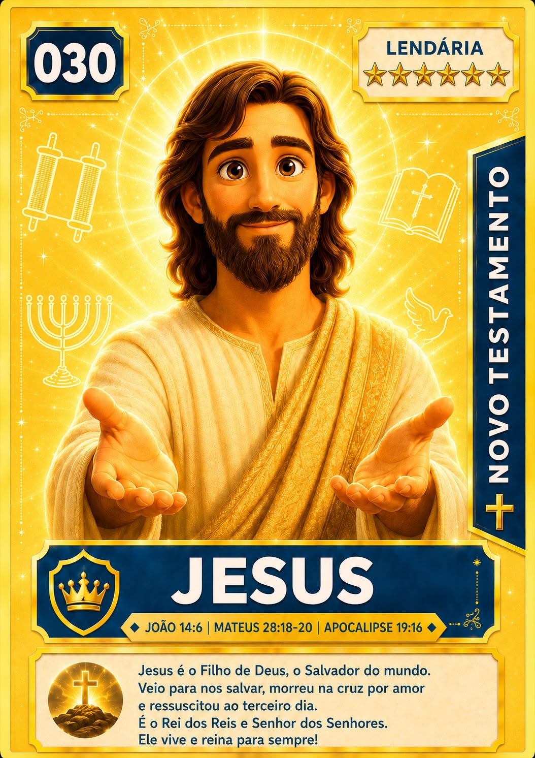 Figurinha Jesus — Álbum Heróis da Bíblia